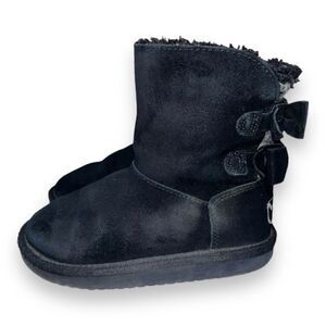 Koolaburra by UGG Attie Boots With Bows Black 109644 Youth 12